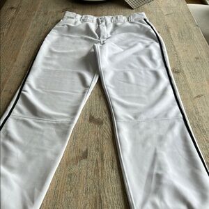 Easton White Athletic Pants with Black Accents